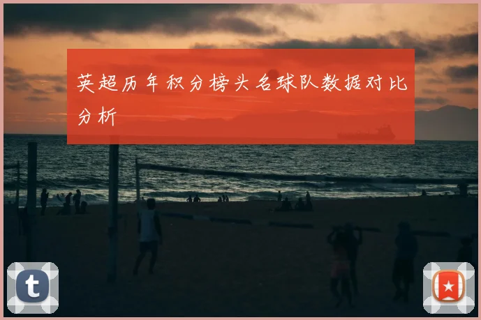 英超历年积分榜头名球队数据对比分析